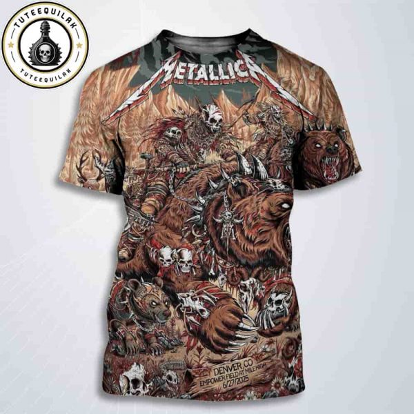 Metallica M72 Denver 2025 Night 1 Venue Tee In Denver Colorado At Empower Field at Mile High On June 27 All Over Print T-Shirt