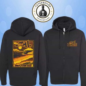 311 Band Unity Tour 2025 Exclusive Surf Sunset Graphic Zip Hoodie Merchandise Two Sided Unisex T-Shirt