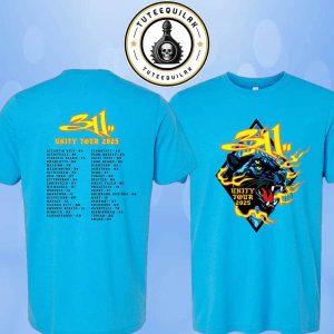 311 Band Unity Tour Dates List 2025 Exclusive Fire Panther Tee Merchandise Two Sided Unisex T-Shirt