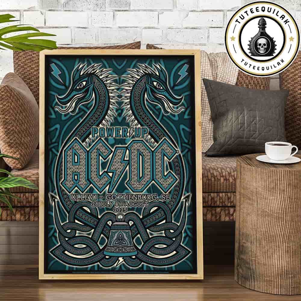 AC/DC Gothenburg PWR/UP Sweden Tour 2025 Concert Poster At Ullevi Stadium On July 28 And Aug 1 Home Decor Poster Canvas AC/DC Gothenburg PWR/UP Sweden Tour 2025 Concert Poster At Ullevi Stadium On July 28 And Aug 1 Home Decor Poster Canvas