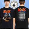 AC/DC PWR/UP Tour Australia 2025 Exclusive Tee Dates List Merchandise Two Sided Unisex T-Shirt