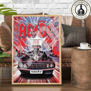 ACDC PWR Up Tour 2025 Tallinn Estonia Merch Tee At Song Festival Grounds On July 24 Decorative Poster Canvas