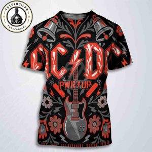 AC/DC PWR/UP World Tour 2025 Concert Poster In Warsaw Poland On July 4 At PGE Narodowy All Over Print T-Shirt