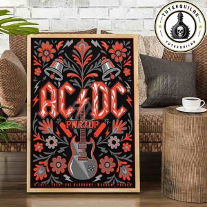 AC/DC PWR/UP World Tour 2025 Concert Poster In Warsaw Poland On July 4 At PGE Narodowy Home Decor Poster Canvas
