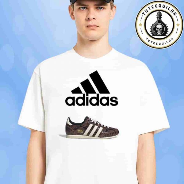 Adidas Originals Japan Preloved Brown Sneaker T-Shirt