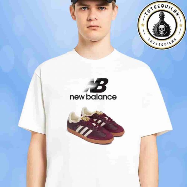 Adidas Originals Samba OG Maroon Gold Metallic Sneaker T-Shirt