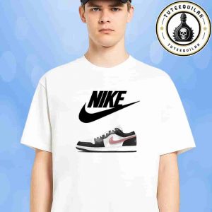 Air Jordan 1 Low Black Rust Pink Sneaker T-Shirt