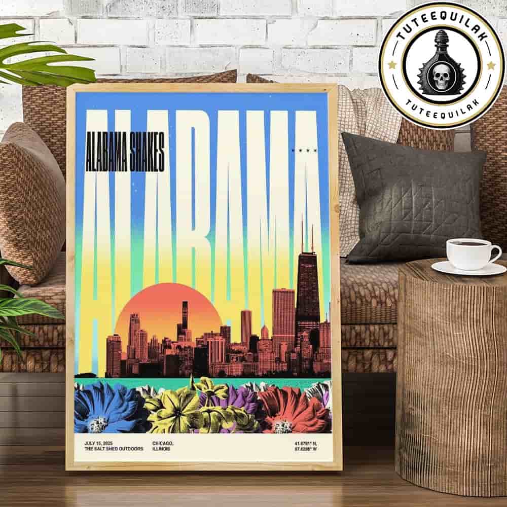 Alabama Shakes Concert Poster Night 1 In Chicago Illinois On July 15 2025 At The Salt Shed Outdoors Home Decor Poster Canvas Alabama Shakes Concert Poster Night 1 In Chicago Illinois On July 15 2025 At The Salt Shed Outdoors Home Decor Poster Canvas