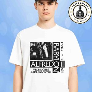 Alfredo II Babylon By Freddie Gibbs X The Alchemist Exclusive Tokyo Noir-Inspired Album Artwork Tee Merch Two Sided T-Shirt Black