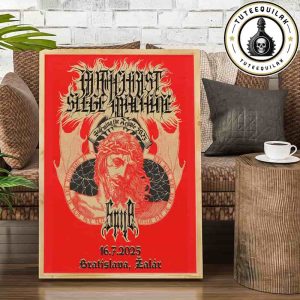 Antichrist Siege Machine Concert Poster Storming The Temple 2025 In Bratislava Zalar On July 16 2025 Home Decor Poster Canvas