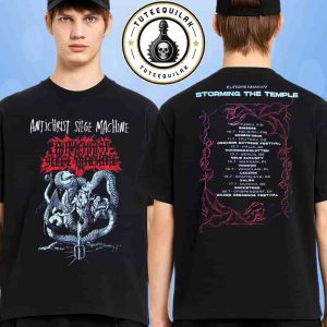 Antichrist Siege Machine Europe Tour Dated List 2025 Exclusive Tee Storming The Temple Metal Merch Two Sided T-Shirt