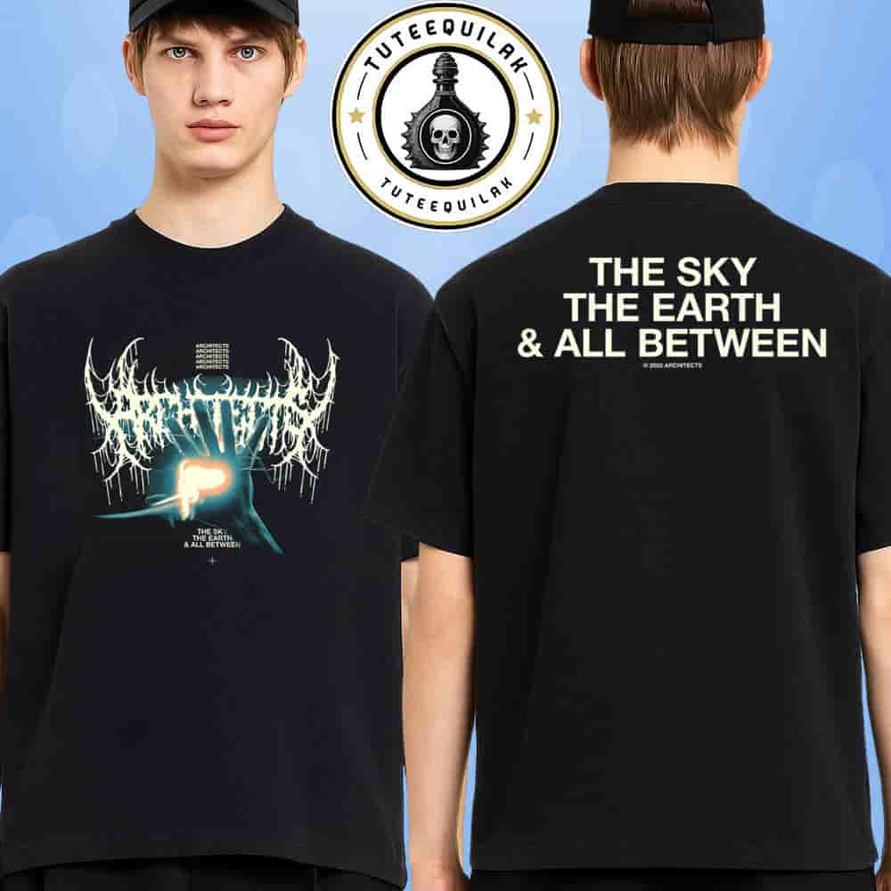 Architects Glow 2025 Black Merchandise Two Sided Unisex T-Shirt Architects Glow 2025 Black Merchandise Two Sided Unisex T-Shirt