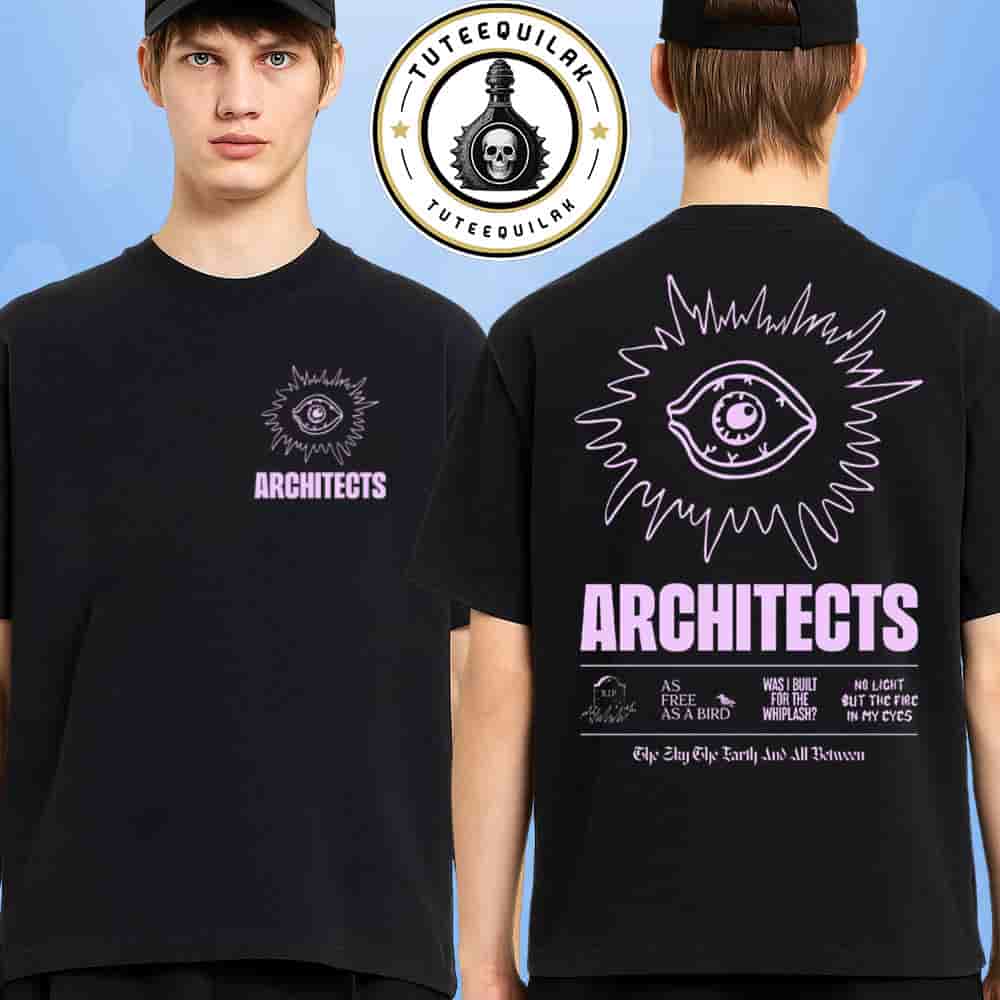 Architects The Eye Between 2025 Black Merchandise Two Sided Unisex T-Shirt Architects The Eye Between 2025 Black Merchandise Two Sided Unisex T-Shirt