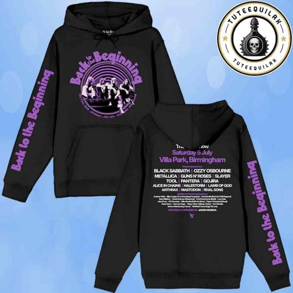 Back To The Beginning Concert 2025 Venue Hoodie Line up In Aston Birmingham On July 5 At Villa Park Merchandise Two Sided Unisex T-Shirt