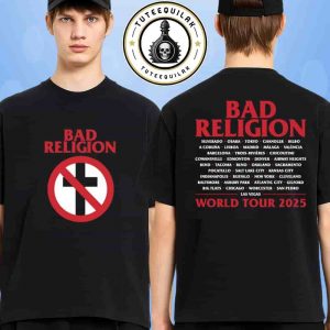 Bad Religion World Tour 2025 Exclusive Cross Buster Tee Merch Two Sided T-Shirt