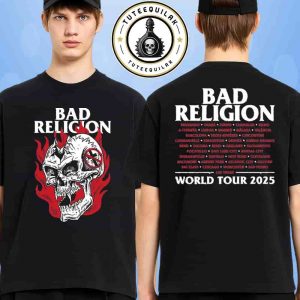Bad Religion World Tour 2025 Exclusive Head Wound Tee Merch Two Sided T-Shirt