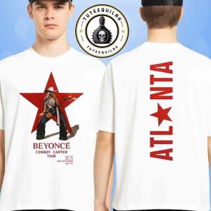 Beyonce Atlanta 2025 Cowboy Carter World Tour Exclusive Tee In Atlanta On July 12 2025 At Mercedes-Benz Stadium Merchandise Two Sided T-Shirt
