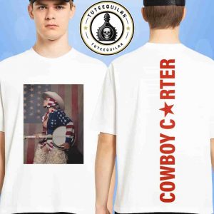 Beyonce Cowboy Carter Tour 2025 Exclusive Cowgirl Stars And Strings Tee Two Sided T-Shirt