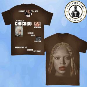 Beyonce Cowboy Carter Tour 2025 Exclusive Tee City List All Over Print T-Shirt