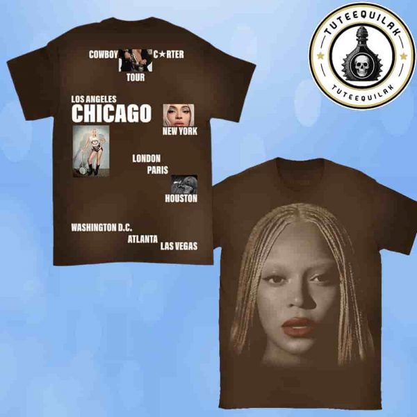 Beyonce Cowboy Carter Tour 2025 Exclusive Tee City List All Over Print T-Shirt
