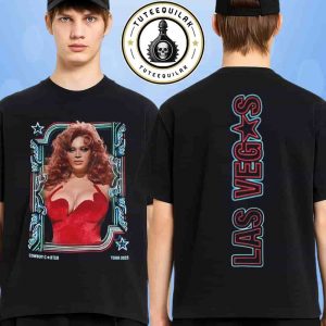 Beyonce Las Vegas 2025 Cowboy Carter Tour Merch Pin-Up Red Dress Showgirl Venue Tee At Allegiant Stadium On July 25-26 2025 Two Sided T-Shirt