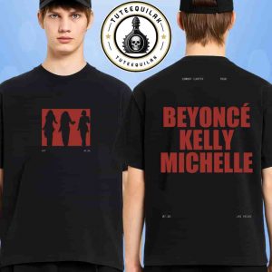 Beyonce Las Vegas Cowboy Carter Tour 2025 On July 26 Merch Beyonce Kelly Michelle Two Sided T-Shirt
