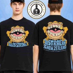 Billy Strings Australia And New Zealand Exclusive Tee Tour 2025 Merch Monster Mouth By Logan Fox Two Sided T-Shirt
