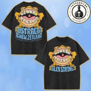 Billy Strings Australia And New Zealand Exclusive Tee Tour 2025 Merch Monster Mouth By Logan Fox Washed T-Shirt