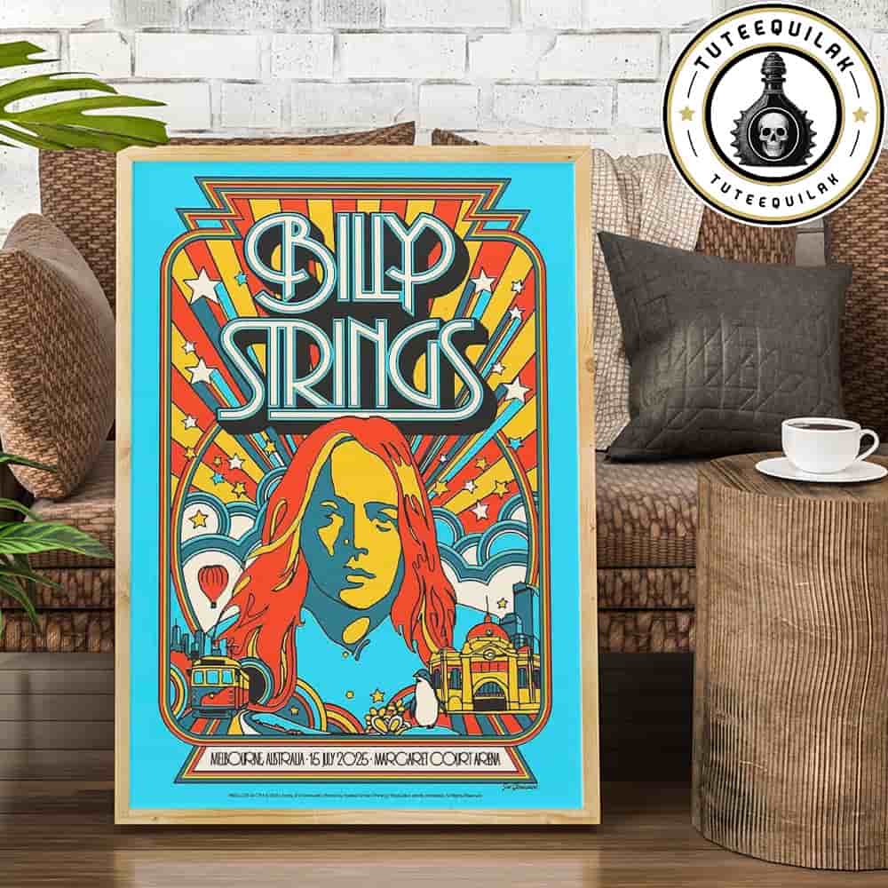 Billy Strings Concert Poster In Melborne Australia On July 16 2025 At Margaret Court Arena Home Decor Poster Canvas Billy Strings Concert Poster In Melborne Australia On July 16 2025 At Margaret Court Arena Home Decor Poster Canvas