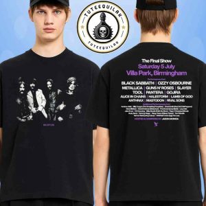 Black Sabbath Band Back To The Beginning Concert 2025 Venue Tee Line up In Aston Birmingham On July 5 At Villa Park Merchandise Two Sided Unisex T-Shirt