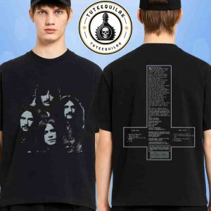 Black Sabbath Birmingham Album Tracklist Tee Merchandise Two Sided T-Shirt