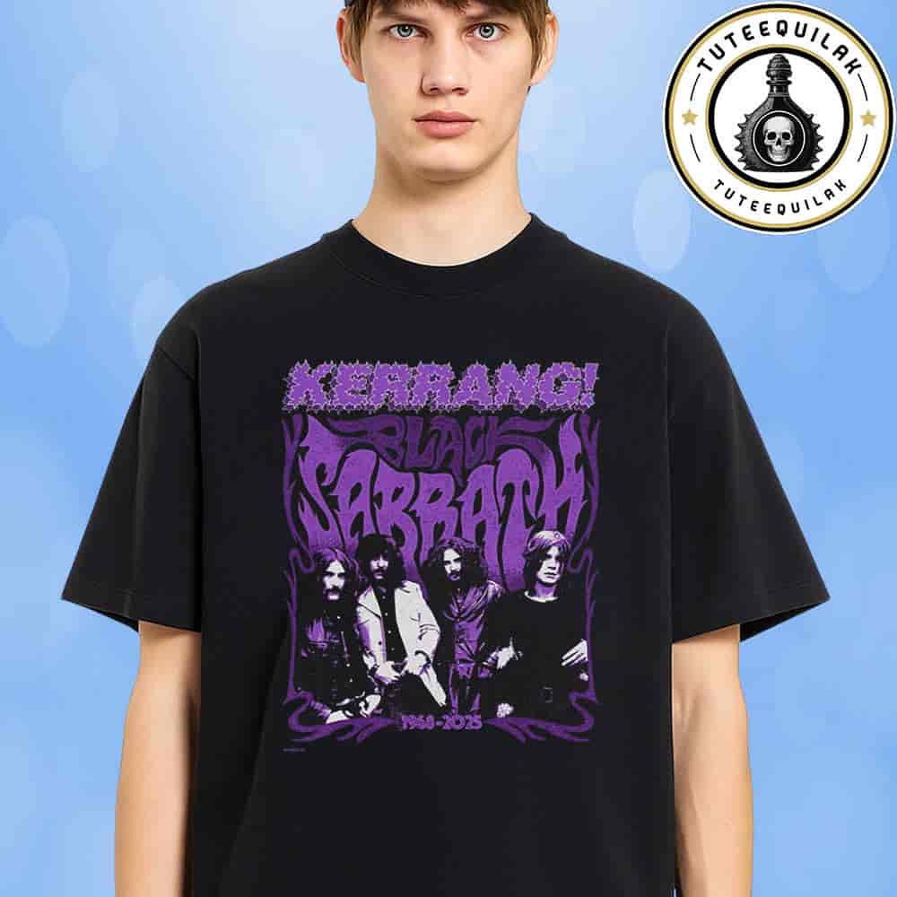 Black Sabbath x Kerrang Back To The Beginning Tour 2025 Merchandise Unisex T-Shirt Black Sabbath x Kerrang Back To The Beginning Tour 2025 Merchandise Unisex T-Shirt