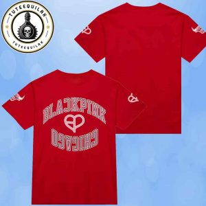 Chicago Bulls Mitchell And Ness x BLACKPINK Limited Red Edition Tee 2025 Merchandise Two Sided T-Shirt