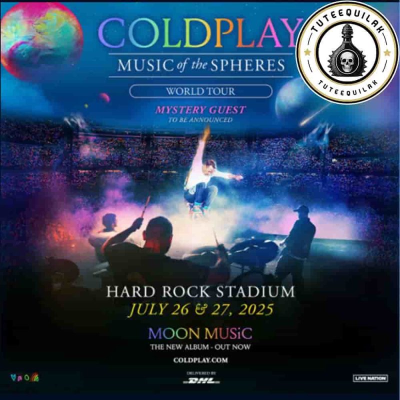 Coldplay Music Of The Spheres World Tour 2025 in Miami Hard Rock Stadium Shows on July 26 27