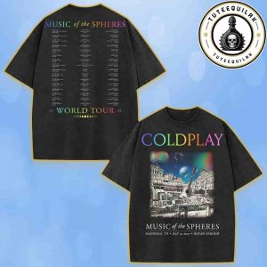 Coldplay Nashville 2025 Music Of The Spheres Tour Venue Tee At Nissan Stadium On July 22 2025 Merch Washed T-Shirt
