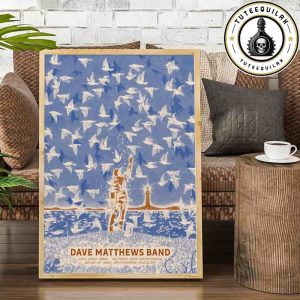 Dave Matthews Band Gilford 2025 Live Concert At Bank Of New Hamsphire Pavilion On July 23 2025 Home Decor Poster Canvas