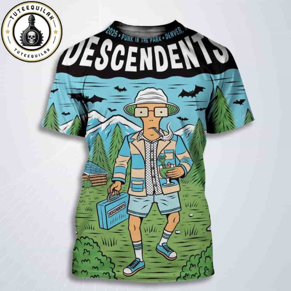 Descendents Denver 2025 Punk In The Park Concert Poster In Denver CO On July 19 2025 All Over Print T-Shirt