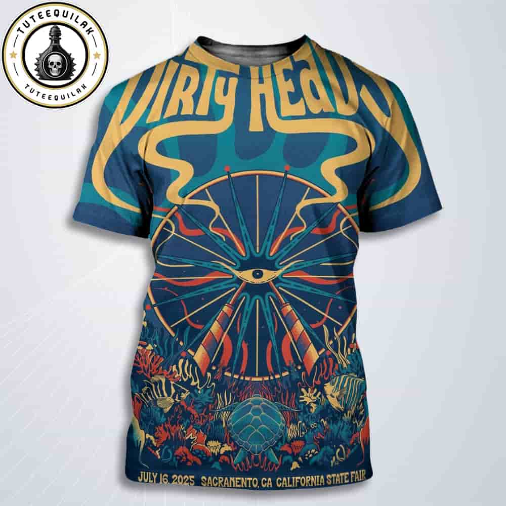 Dirty Heads Sacramento 2025 Live At California State Fair On July 16 2025 All Over Print T-Shirt Dirty Heads Sacramento 2025 Live At California State Fair On July 16 2025 All Over Print T-Shirt