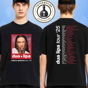 Dua Lipa Radical Optimsim World Tour 2025 Photo Tee Dates List Merchandise Two Sided Unisex T-Shirt
