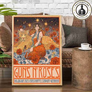 Guns N Rose Vienna 2025 Exclusive Poster At Ernst Happel Stadium On July 24 2025 Decorative Poster Canvas