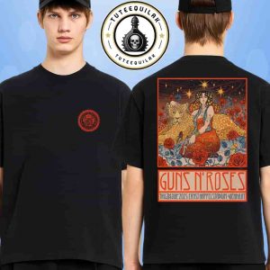 Guns N Rose Vienna 2025 Venue Tee At Ernst Happel Stadium On July 24 2025 Merch Art Nouveau Print Two Sided T-Shirt