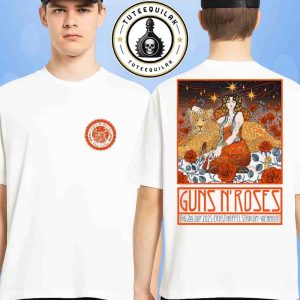 Guns N Rose Vienna 2025 Venue Tee At Ernst Happel Stadium On July 24 2025 Merch Art Nouveau Print Two Sided T-Shirt
