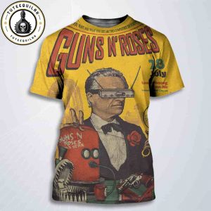 Guns N Roses Concert Poster In Luxembourg On July 28 2025 At Luxembourg Open Air All Over Print T-Shirt