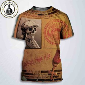Guns N Roses Concert Poster Operation Trondheim Norway On July 2 2025 At Dahls Arena Report From 24 All Over Print T-Shirt