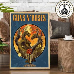 Guns N Roses Sofia 2025 Concert Poster In Bulgaria On July 21 2025 At Vasil Levski National Stadium Home Decor Poster Canvas