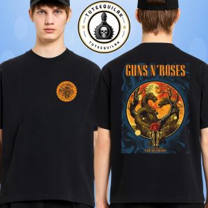 Guns N Roses Sofia 2025 Exclusive Two Sided T-Shirt Merch From Bulgaria Concert At Vasil Levski National Stadium On July 21