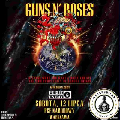 Guns N Roses Warsaw 2025 Concert Live at PGE Narodowy on July 12 with Public Enemy