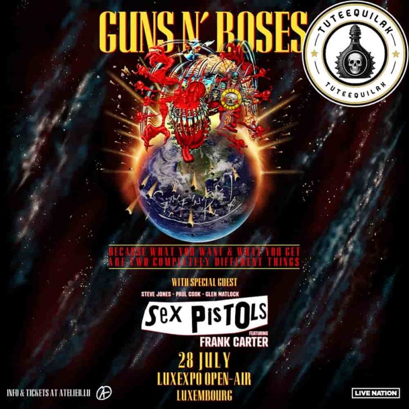 Guns N Roses in Luxembourg 2025 Live at Luxexpo The Box on July 28 with Sex Pistols Tickets Info Lineup