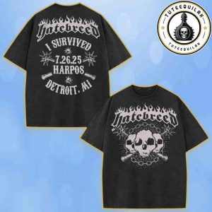 Hatebreed Detroit 2025 Summer Slaughter Tour Venue Tee At Harpos On July 26 Merch Washed T-Shirt