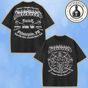 Hatebreed Philadelphia 2025 Summer Slaughter Tour Venue Tee At Franklin Music Hall On July 20 Merch Washed T-Shirt